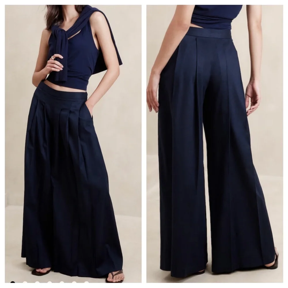 NWT! Banana Republic LINEN-BLEND PALAZZO PANT